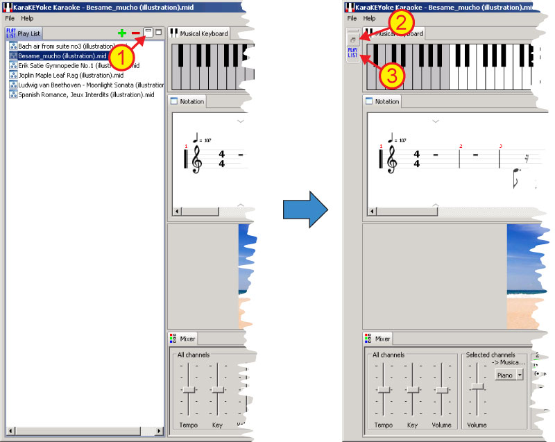 Controlling the program windows and panels